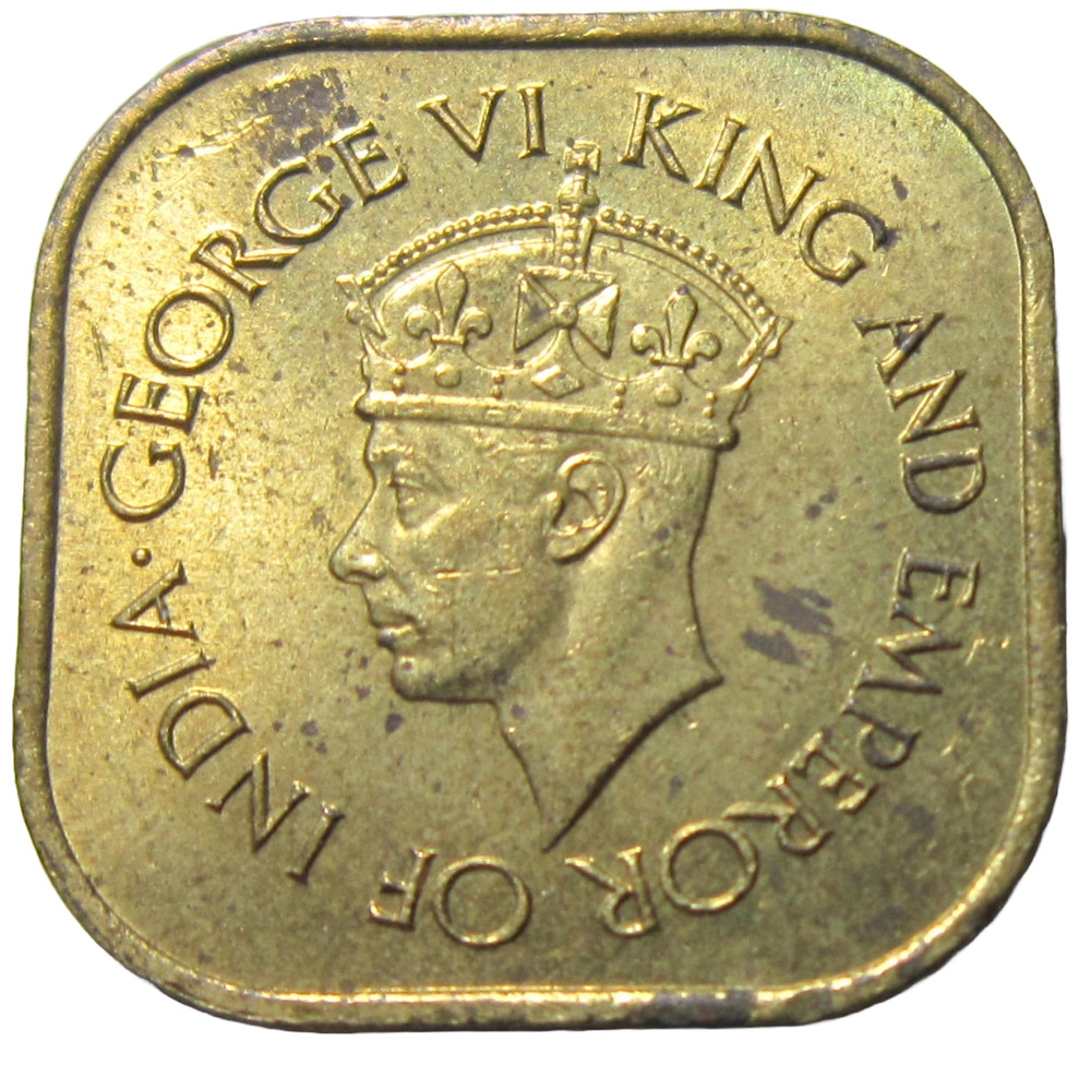 CEYLON. 5 CENTS, 1945. KING GEORGE VI.