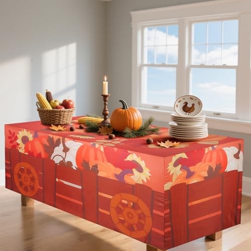6FT Thanksgiving 72" x 30" (Rectangular) Orange-thanksgiving Pumpkin
