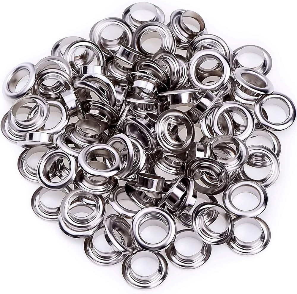 100 Sets Grommet Eyelets Tool Kit with Hole Cutter & Storage Box - Easy Repairs