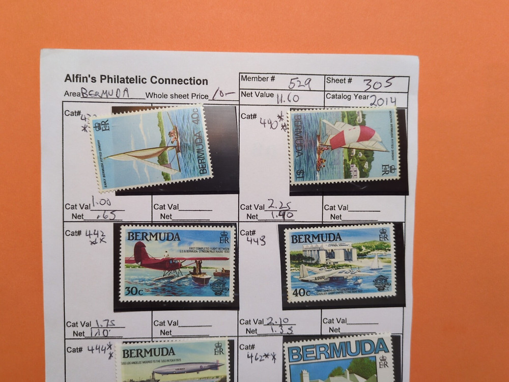 APC W6159 Bermuda MNH on circuit sheets with $130+ value