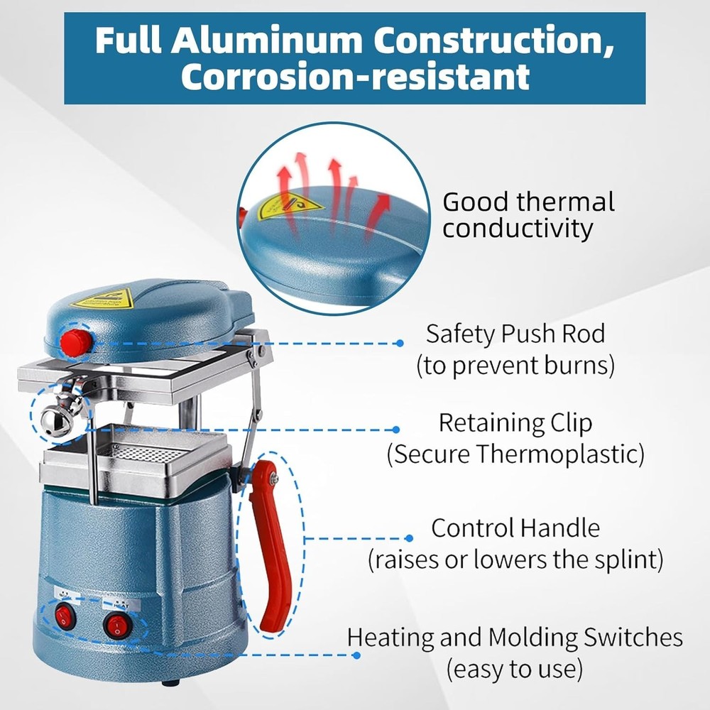 Professional Vacuum Forming Tool with Symmetrical Heating for Uniform Results
