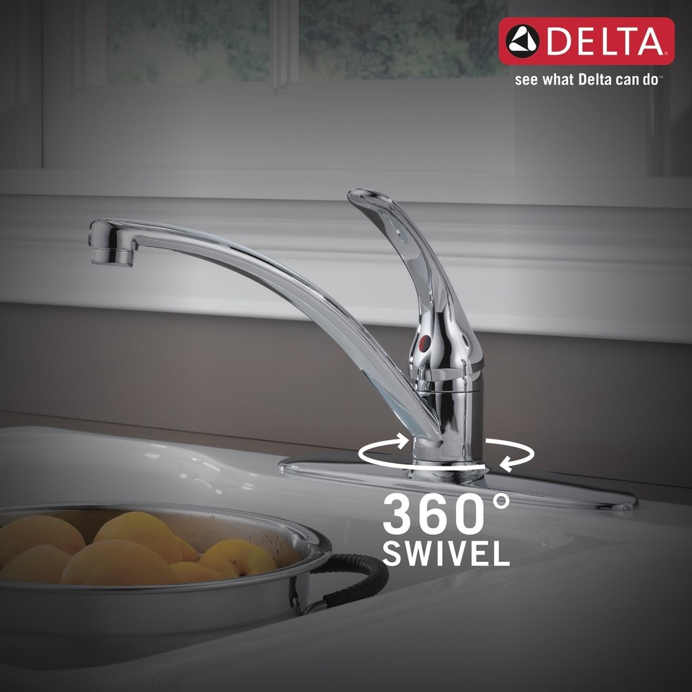 Delta Foundations Single-Handle Kitchen Faucet W/ Spray Chrome