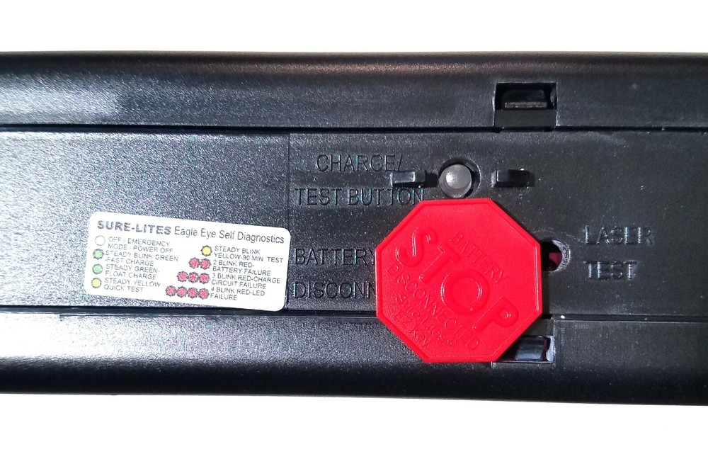 Sure Lites LPXC25BKSD LED Emergency Light Exit Sign Combo Self-Diagnostics Black