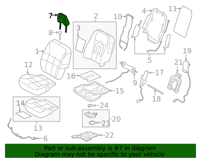 Genuine Ford Headrest BT4Z-78611A08-AA