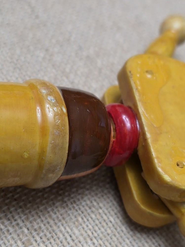 Vintage Wood Toy Nutcracker Soldier Christmas Pull String