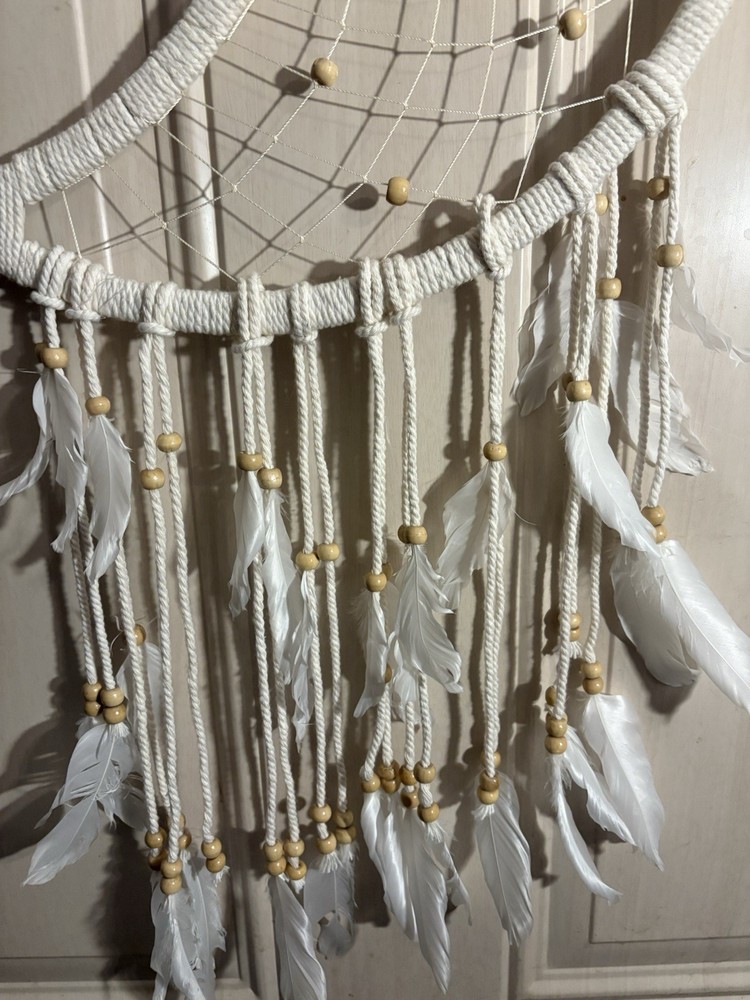 Celestial Moon Beaded Wall Hanging Boho Style Home Decor