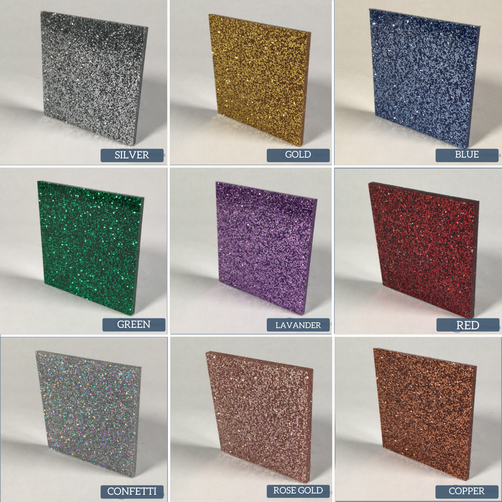 Glitter Acrylic Sheet - 12 x 20