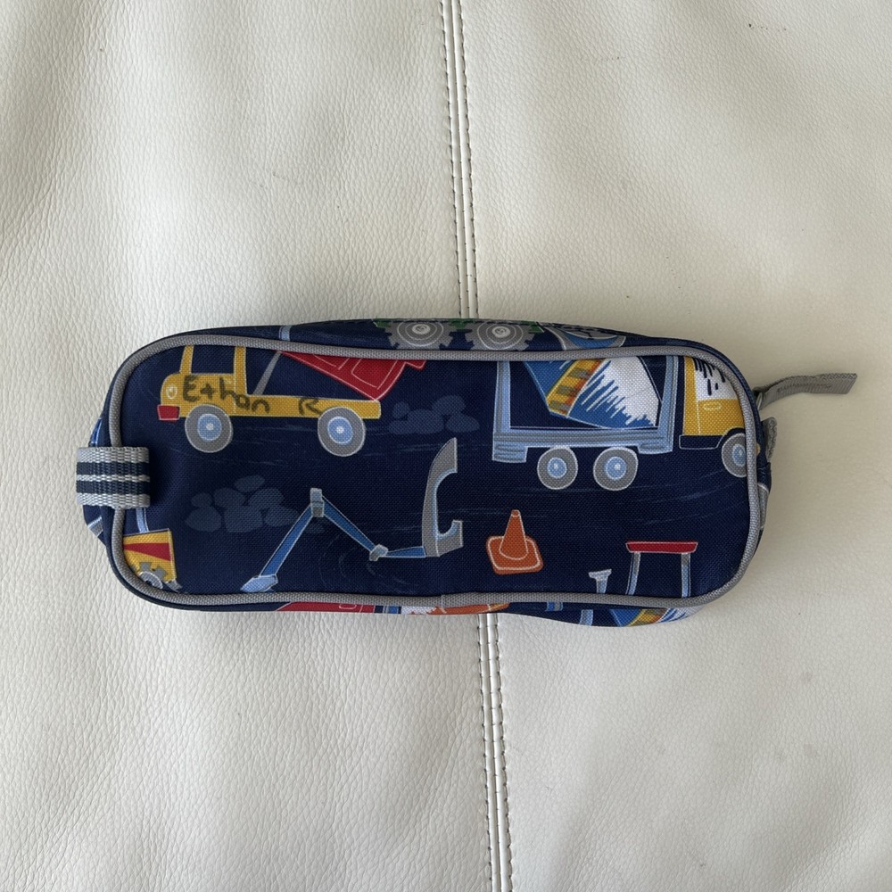 Pottery Barn Kids Mackenzie construction-themed pencil case