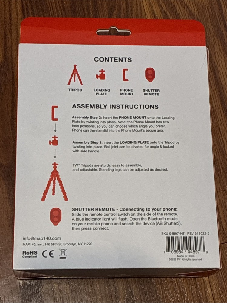 Flex Adjustable Tripod Stand for iPhone, Android, Camera With Shutter Remote