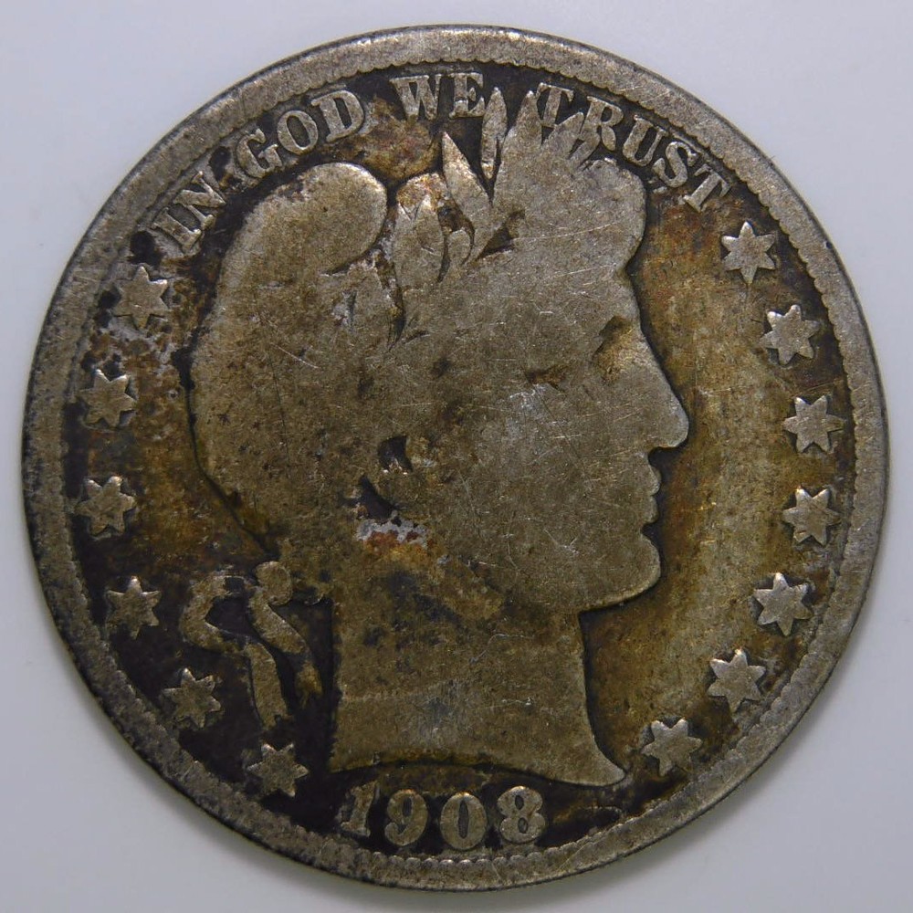 1908-S Barber Half Dollar 50c k471