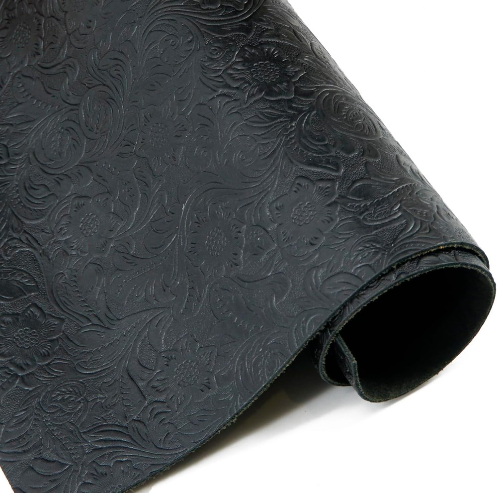 Bump Texture Tooling Leather Sheets Plain Geometric 6x12, Pattern | Black