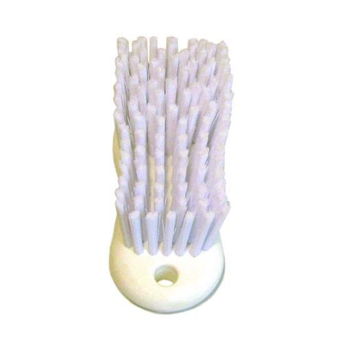 Boardwalk Scrub Brush, White Polypropylene Bristles, 6" Brush, 6" Handle