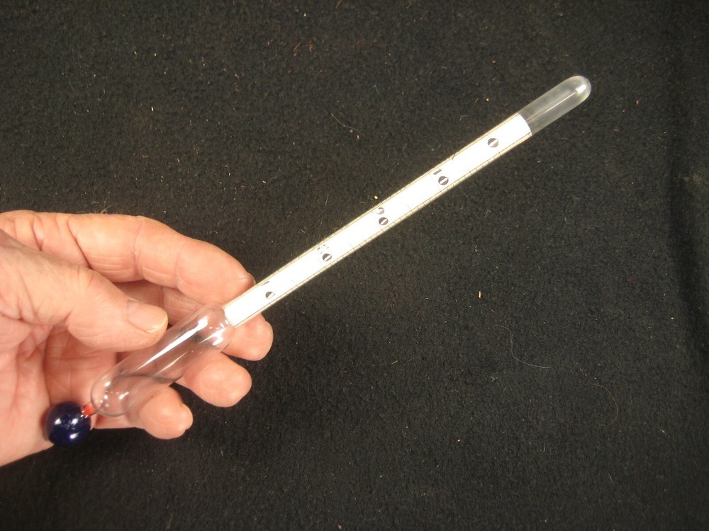 ANTIQUE BLOWN GLASS GERMAN HYDROMETER ARAOMETER