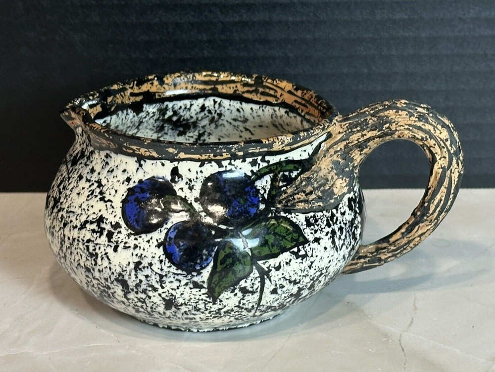 Art Pottery Small Pitcher/Creamer Signed Hand Painted