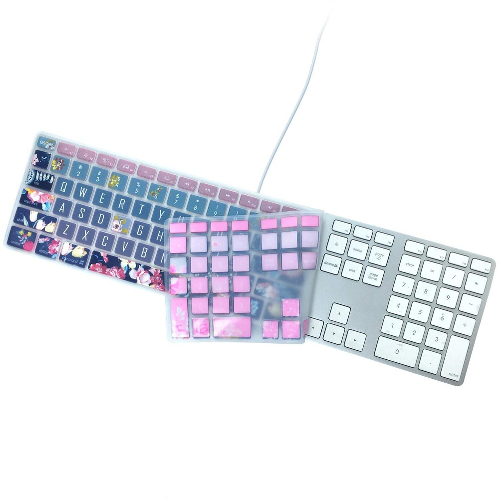 Silicone Keyboard Cover for iMac Keyboard with Numeric Keypad Wired USB