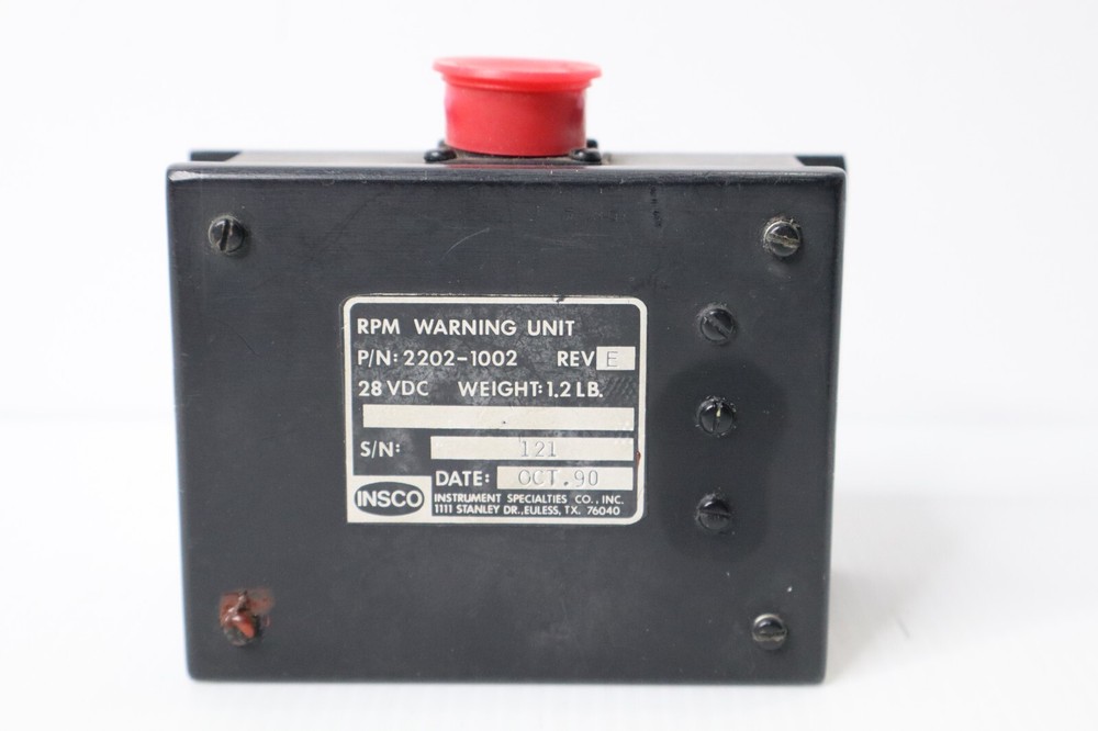 INSCO 2202-1002 RPM Warning Unit