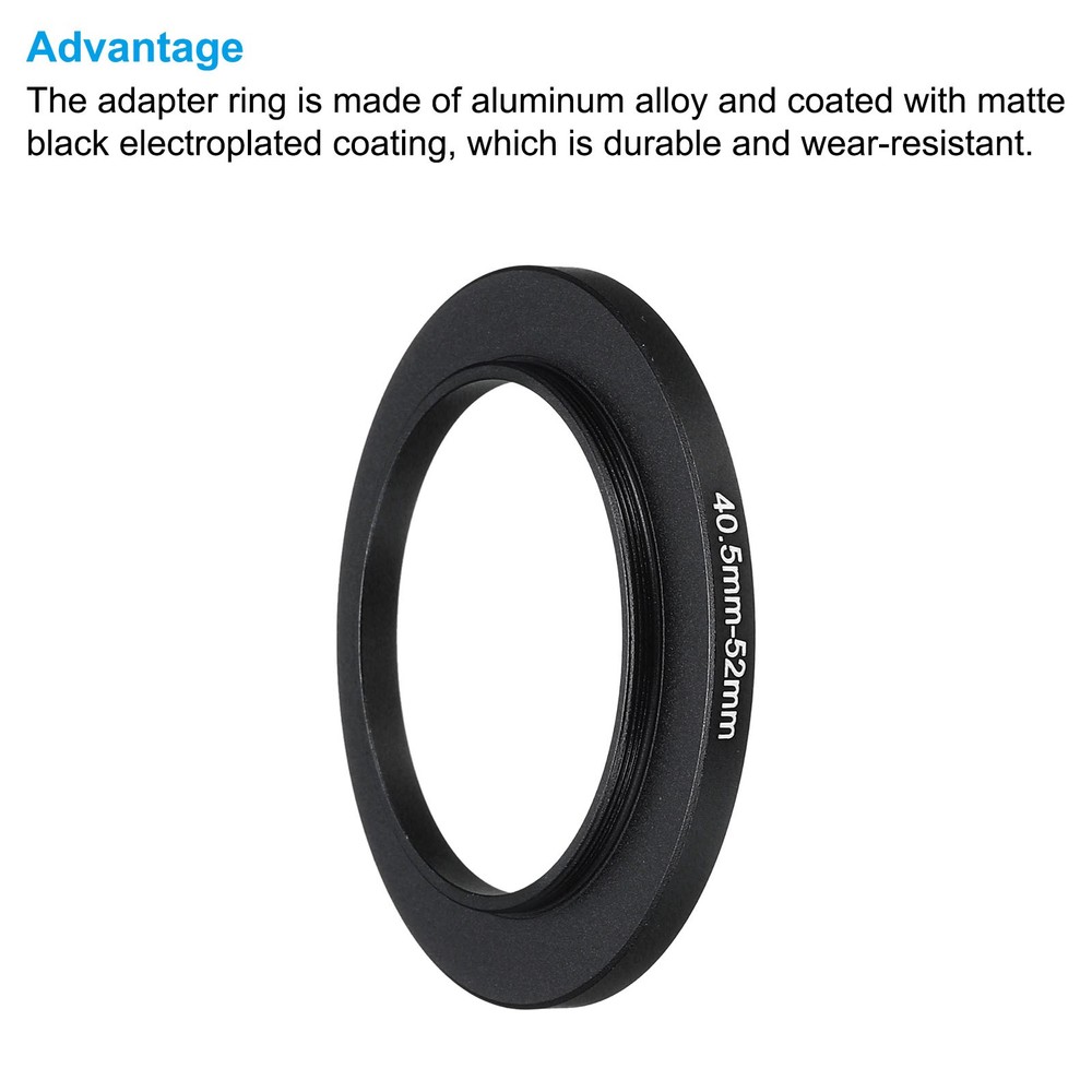 40.5mm-52mm Step Up Ring Camera Lens Filter Adapter Ring Filter with Cloth