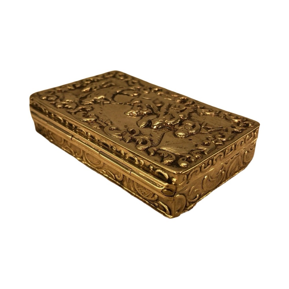 Dutch Solid Silver Table Snuff Box, 1912