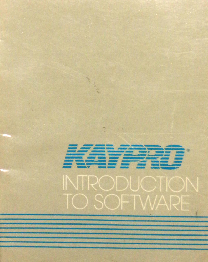 Kaypro Introduction to Software 1983 No. 1542 NF-