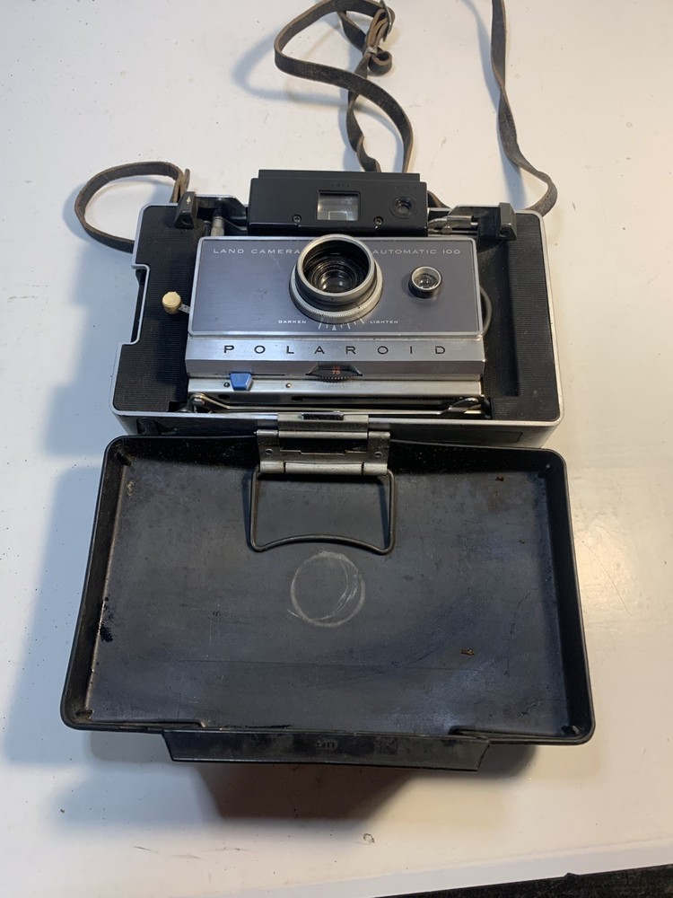 Polaroid Automatic 100 Land Camera w/ Case, Flash and More