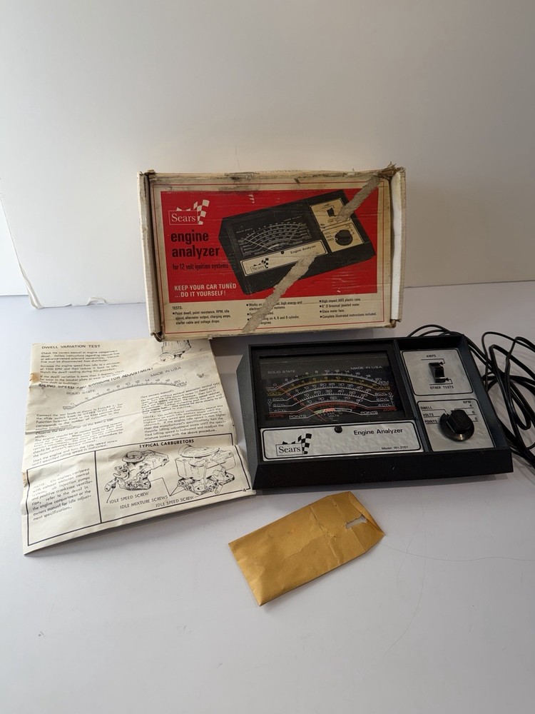 VINTAGE SEARS ENGINE ANALYZER MODEL 161.2161 *