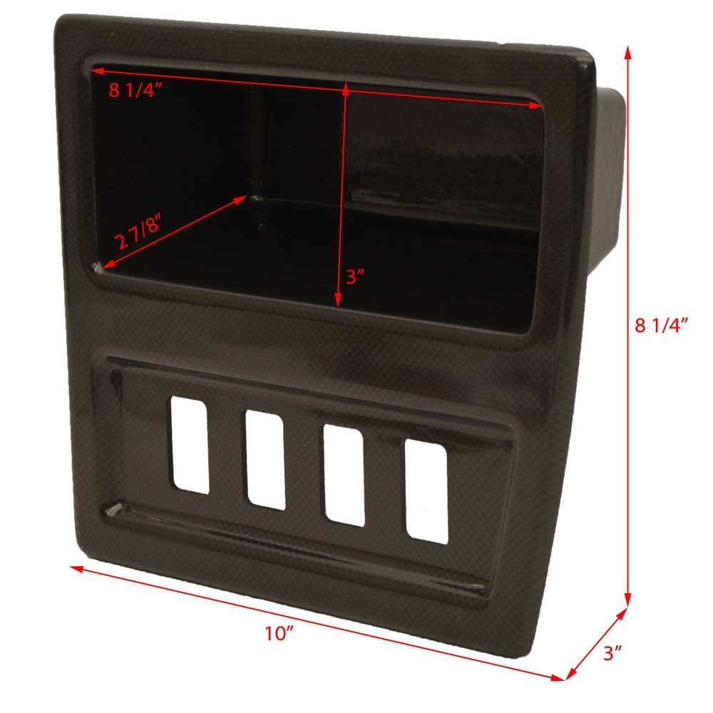 Premier Pontoon Boat Blank Switch Panel | 10 x 8 1/4 Inch Grey Black
