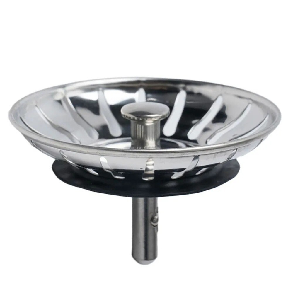 Premium Kitchen Sink Strainer Replacement Waste Plug Basin Drain Filter Steel