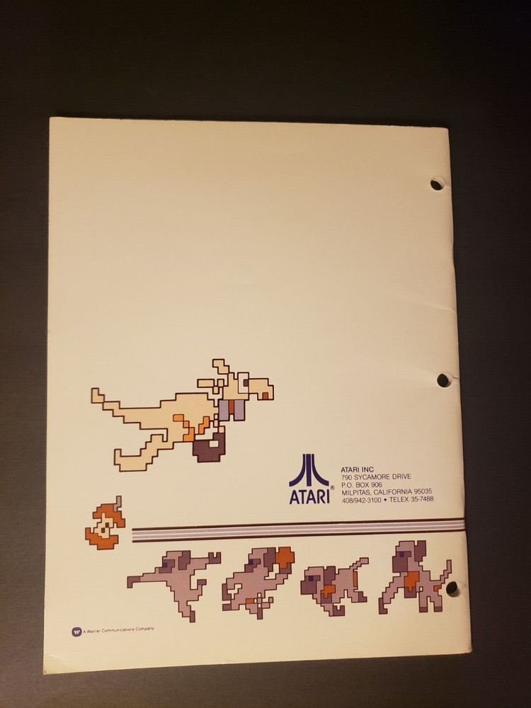 Original 1982 Atari Kangaroo Coin-op Video Arcade Game Ops Manual & Schematics