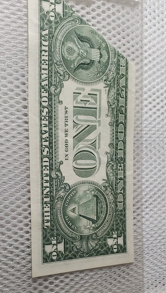 Printed Fold Error 1985 $1 FRN Error Note Nice Crisp Fold Over Error Note AU/UNC