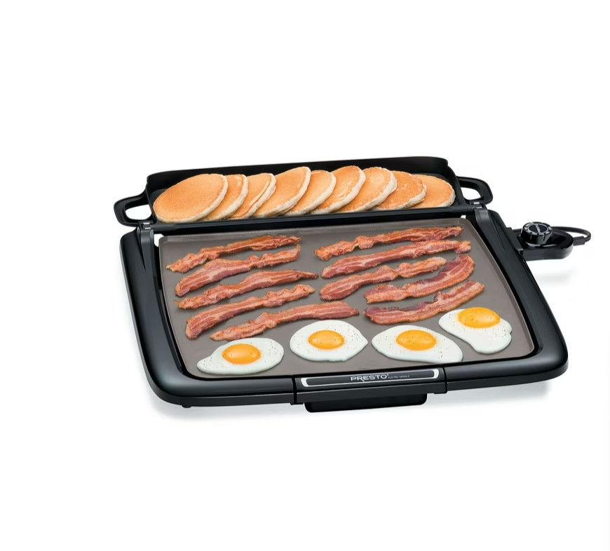 Presto Ceramic Electric Griddle/Warmer Plus, Black 07024