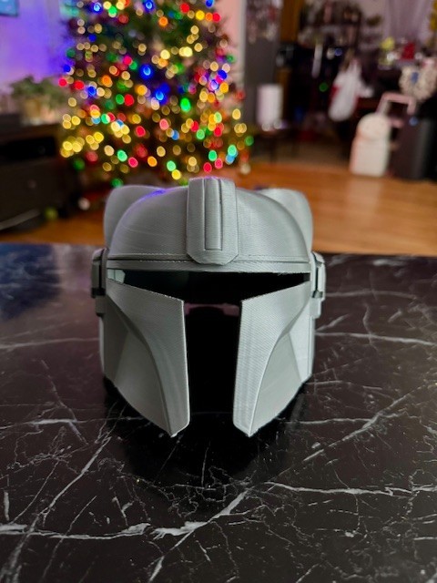 3D-Printed Mandalorian Helmet for Cats