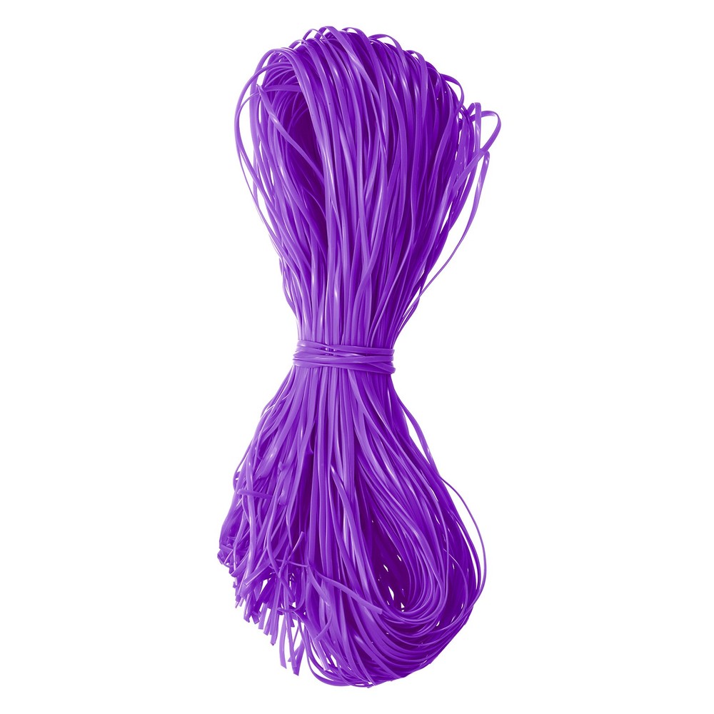 100pcs Plastic Landyard String, 1m Gimp Boondoggle Cord for Crafts, Purple