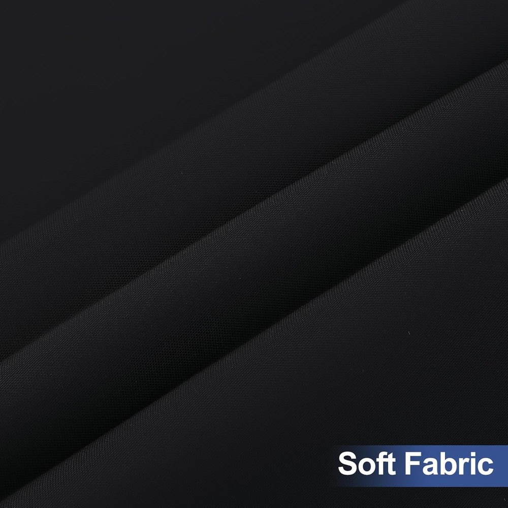 homing 2 Pack Rectangle Table Cloth, Elastic 30" x 72", Black