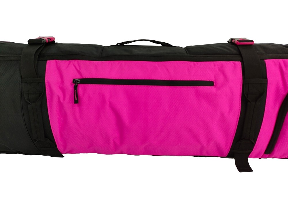 Element Equipment Wheeled Padded Ski Bag Double Pink Ripstop 180