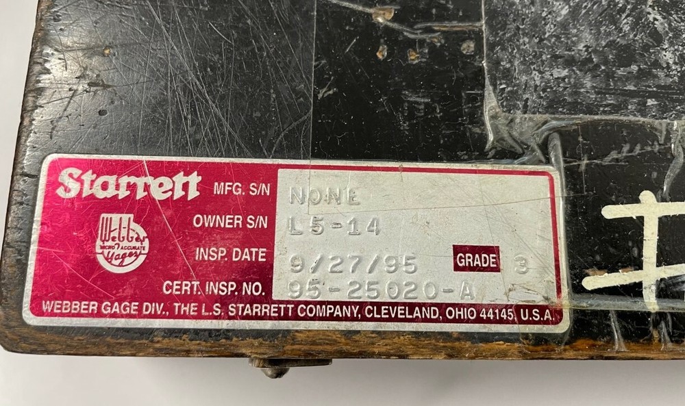 Starrett 81 Piece Rectangular Gage Block Set, Grade 3 (Missing 7 Blocks) AS-IS