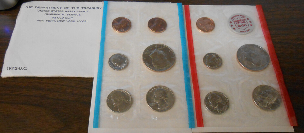1972 US MINT 11 PC P & D MINT SET
