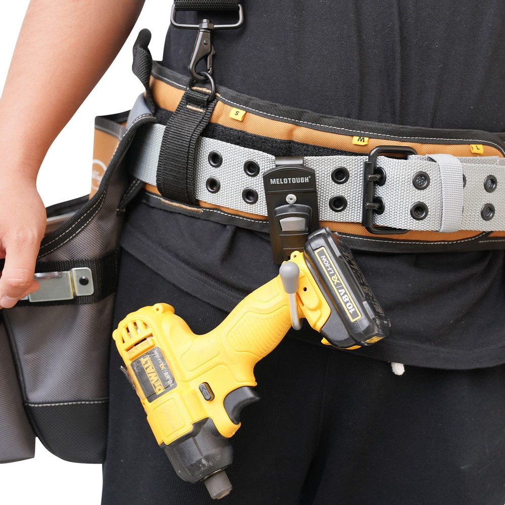 MELOTOUGH Tool Belt Hook Holster Cordless Drill Hook,Black...