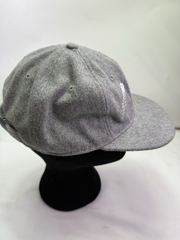 Bitbird Wool Blend Embroidered Logo Hat Cap Adjustable Gray White Band Rare