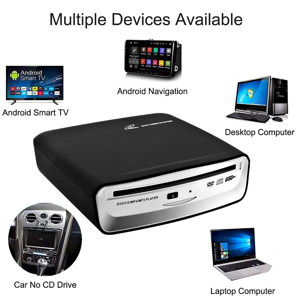 USB EXTERNAL CAR UNIVERSAL CD PLAYER USB CONNECTION PORTABLE CD PLAYER ANDROID
