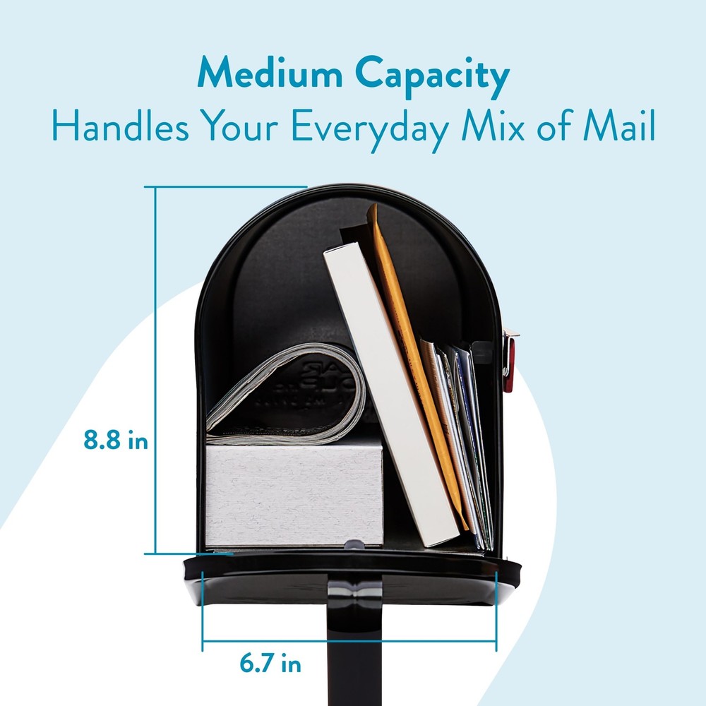 Architectural Mailboxes Mailbox to Go Galvanized Steel Mailbox and Post Kit, ...