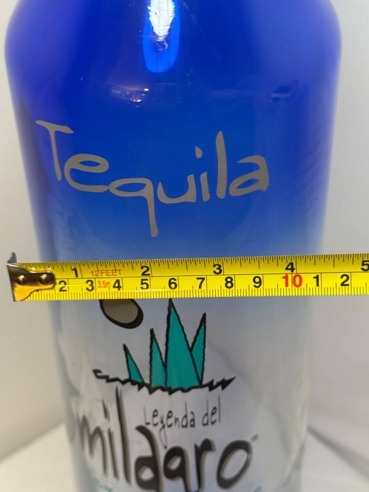 MILAGRO SILVER TEQUILA EMPTY 4L DUMMY DISPLAY BOTTLE 23" TALL