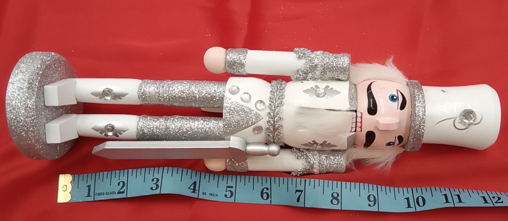 Clever Creations Nut Cracker Decoration White NIB