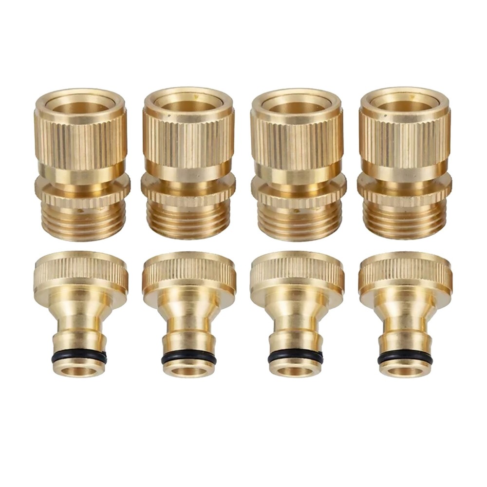 4 Pair Quick Connector About 25mm 3/4" GHT Thread Hose AdapterAssembly