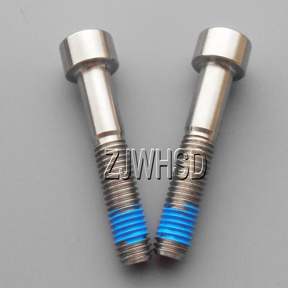 2pcs M8 x 45 mm Titanium Ti Screw Bolt Allen Hex Socket Cap Head + Thread Locker