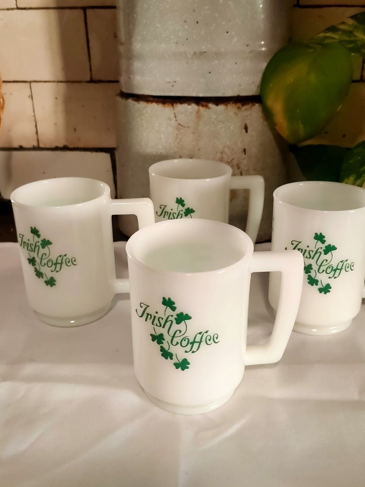 Irish Coffee Mugs Set 4 Rare