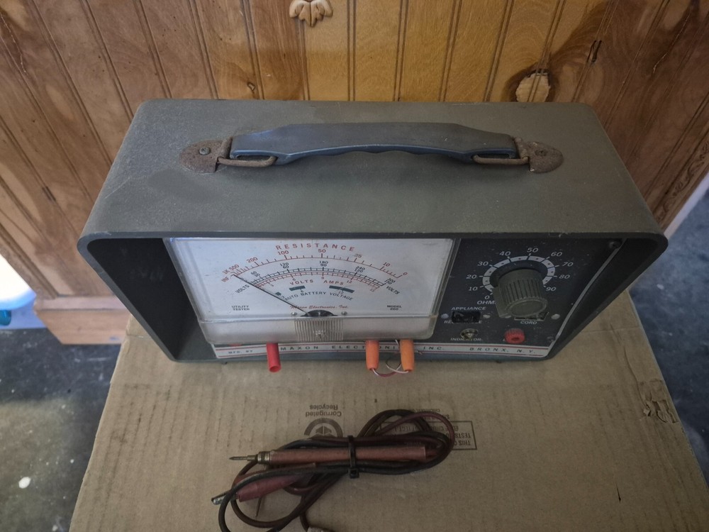 Vintage Maxon Utility Tester Model 200 Maxon Electronics Inc Untested Aged