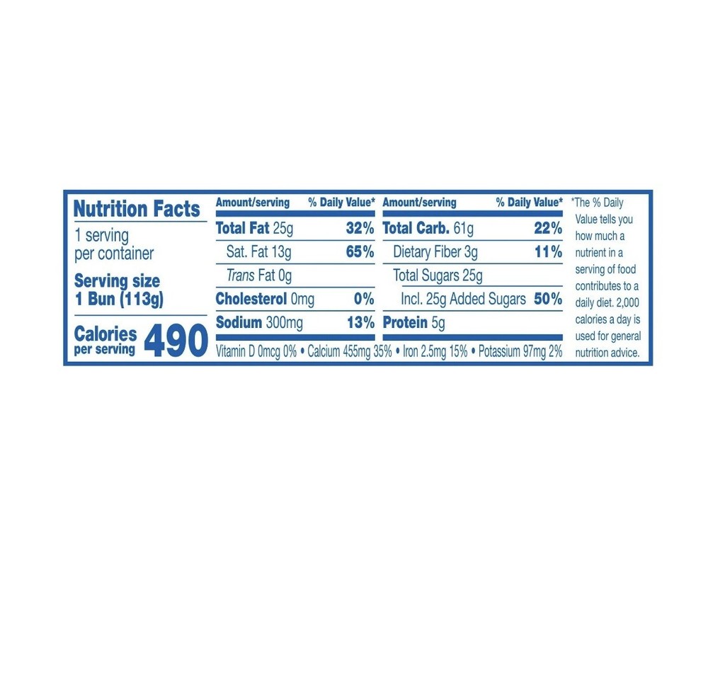 Hostess Jumbo Iced Honey Bun, 2 Pack, 4oz