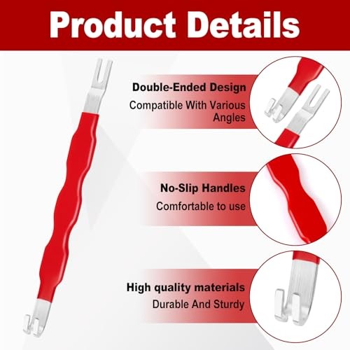 2 Pcs Automotive Electrical Terminal Connector Separator Removal Tool Red+Black