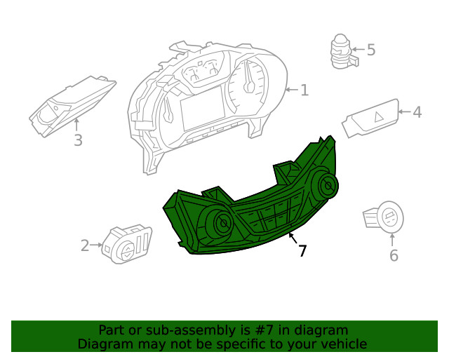 Genuine GM Heating and Air Conditioning Control Panel 42543598