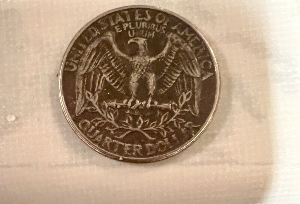 1996 P WASHINGTON QUARTER MISSING OBVERSE AND REVERSE CLAD LAYER